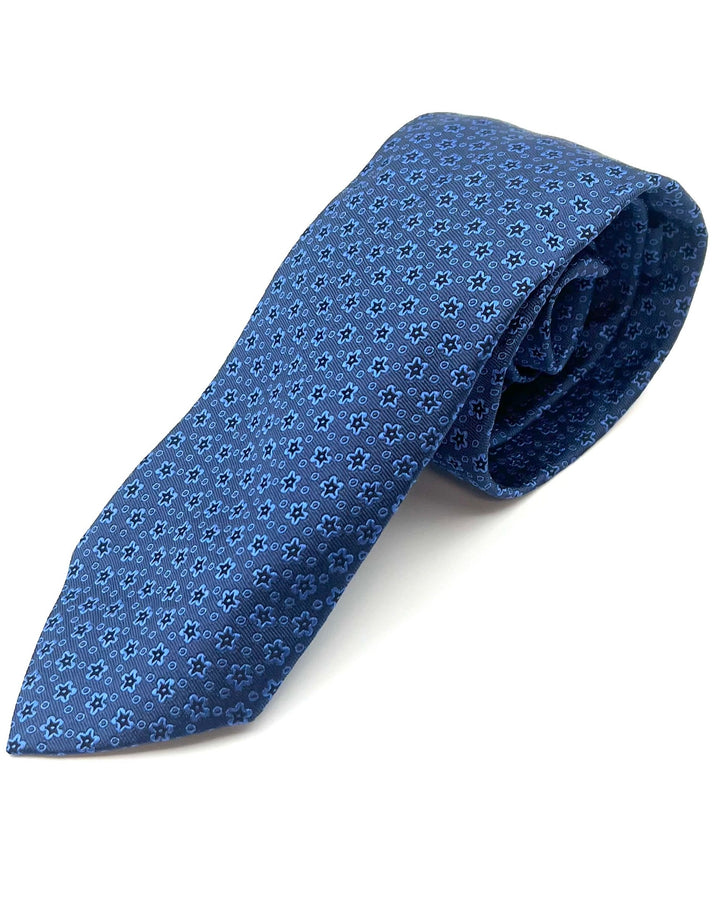 MENS Navy Blue Floral Tie