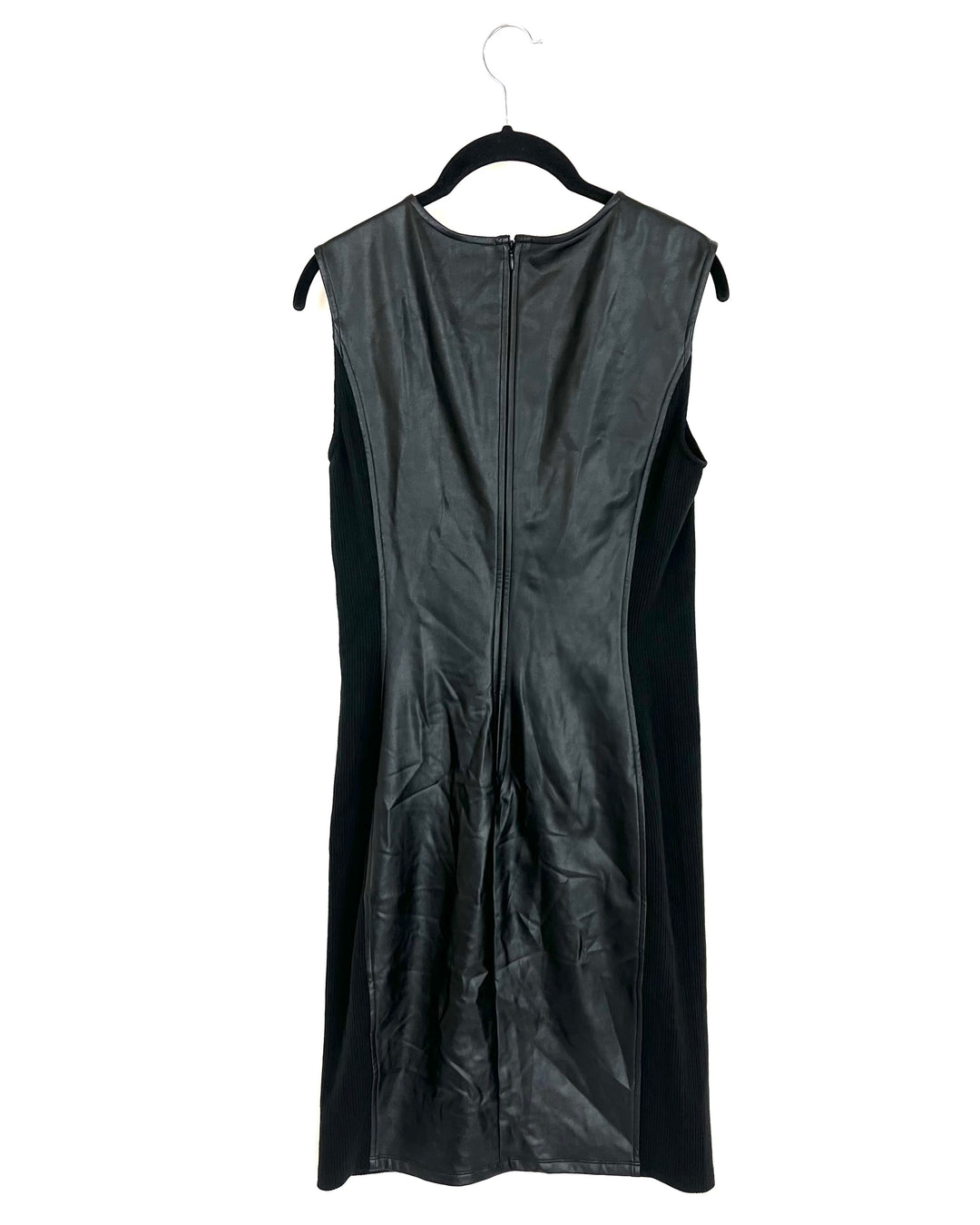 Black Faux Leather Dress - Size 6 The Fashion Foundation Black Faux Leather Dress - Size 6 The Fashion Foundation