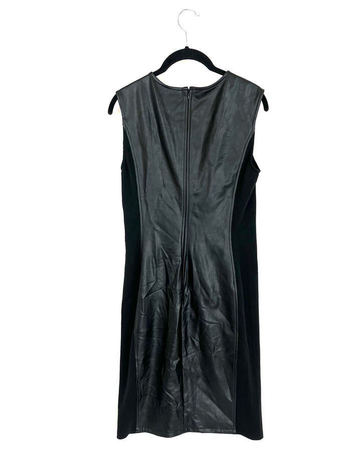 Black Faux Leather Dress - Size 6