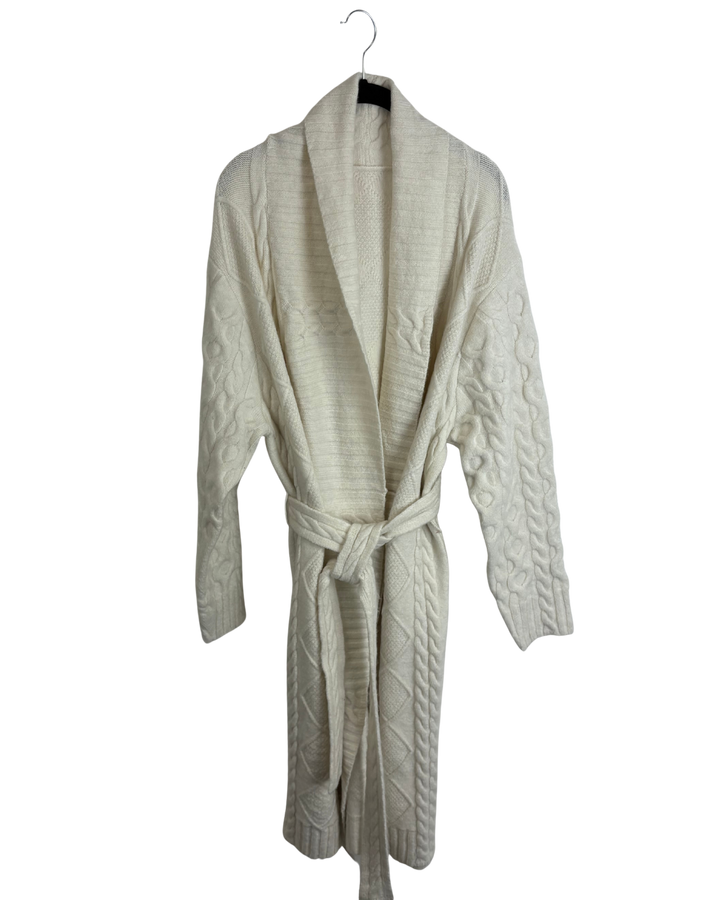 Cream Cardigan with Belt Tie - Size 4/6