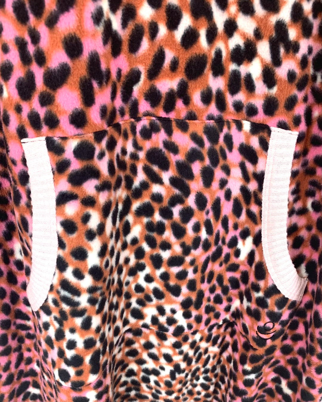 Pink Cheetah Print Fleece Pajama Dress - Size 6/8