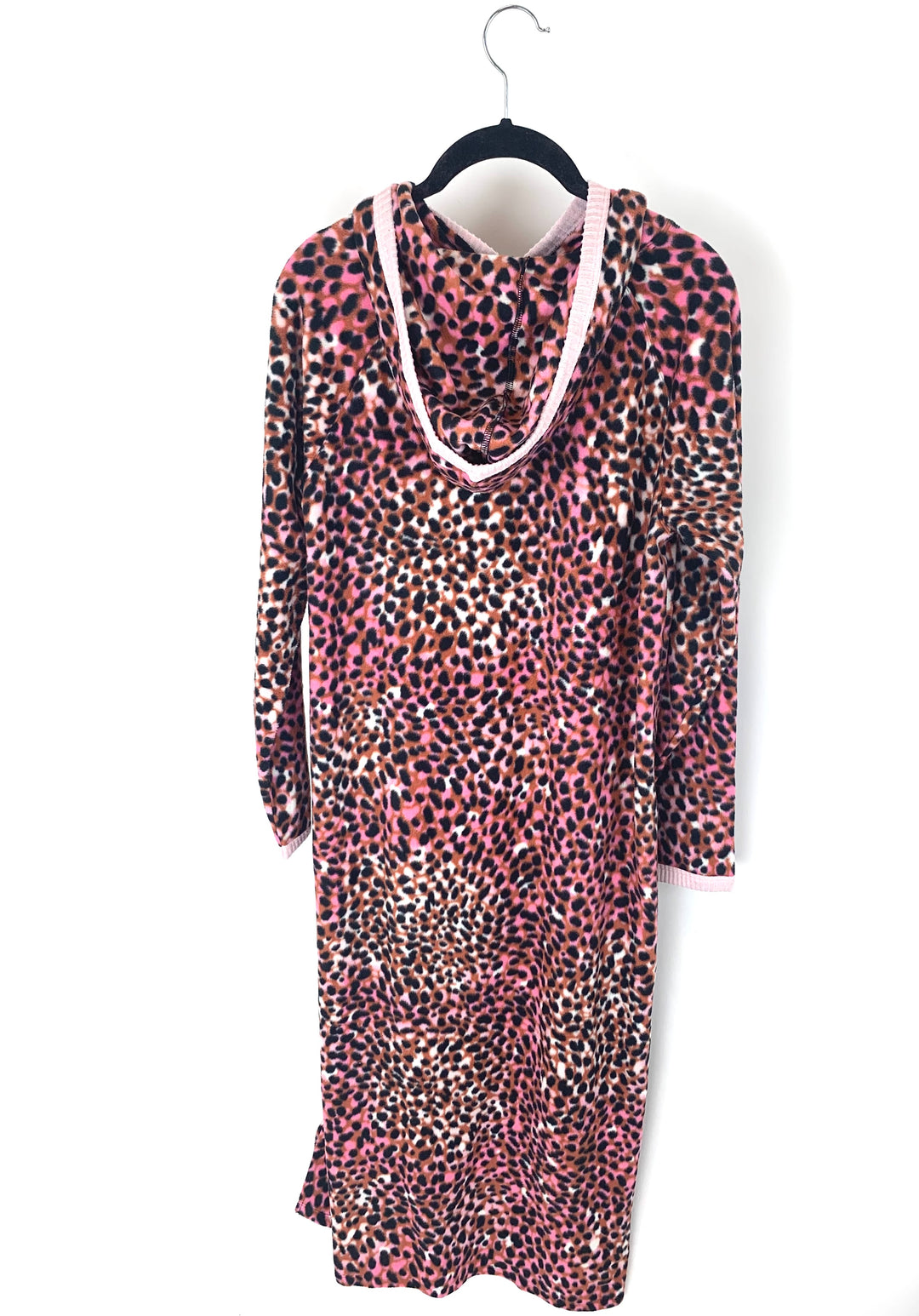 Pink Cheetah Print Fleece Pajama Dress - Size 6/8