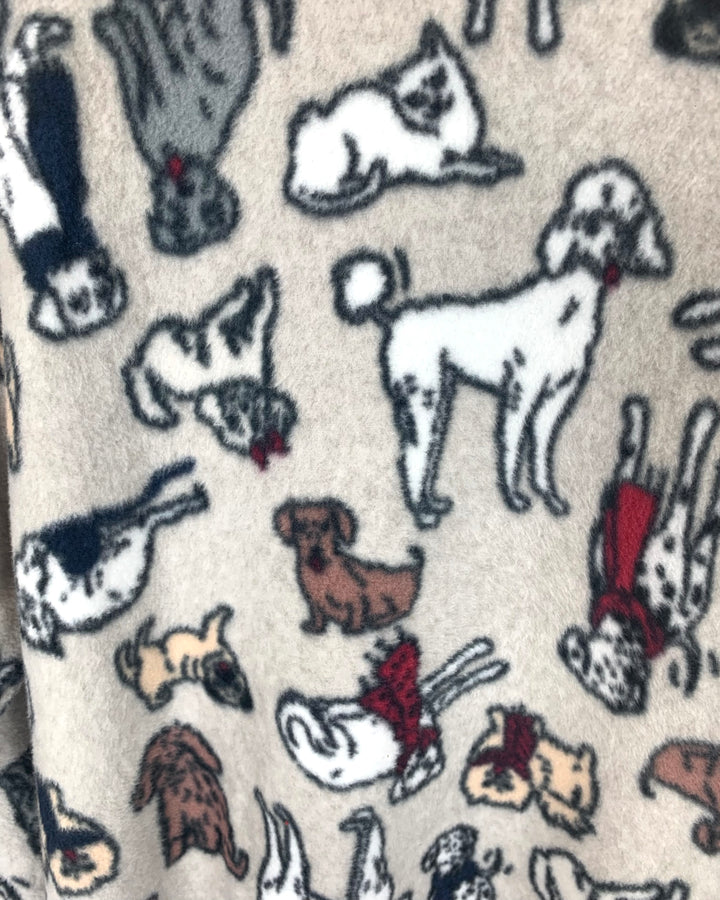 Dog And Cat Printed Fleece Pajama Dress - Size 6/8
