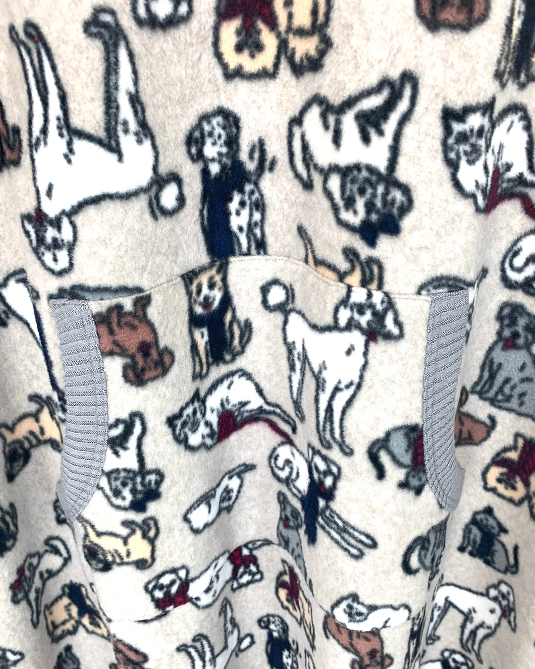 Dog And Cat Printed Fleece Pajama Dress - Size 6/8