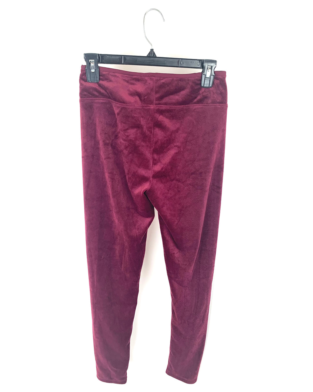 Wine Red Velour Leggings - Size 6/8