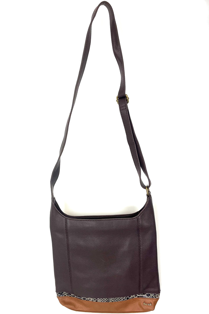 Brown Leather Crossbody Tote Bag