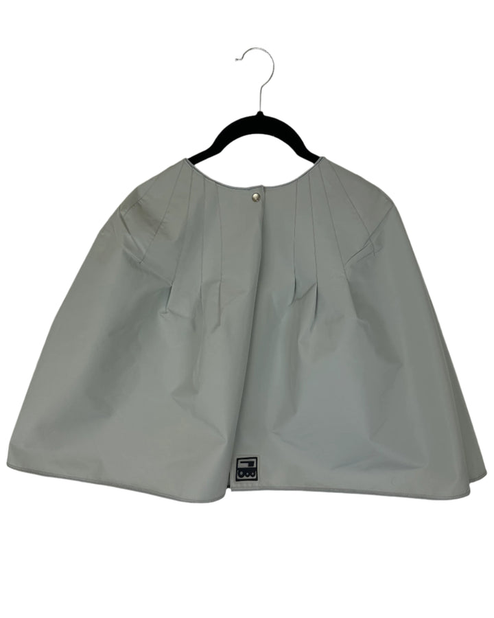 Light Gray Cropped Rain Poncho - Size 0 - 18