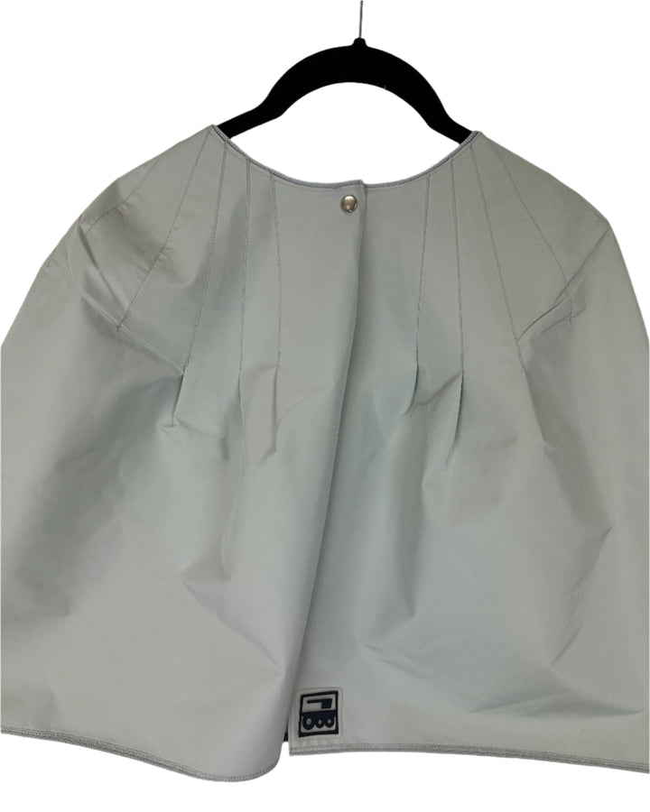 Light Gray Cropped Rain Poncho - Size 0 - 18