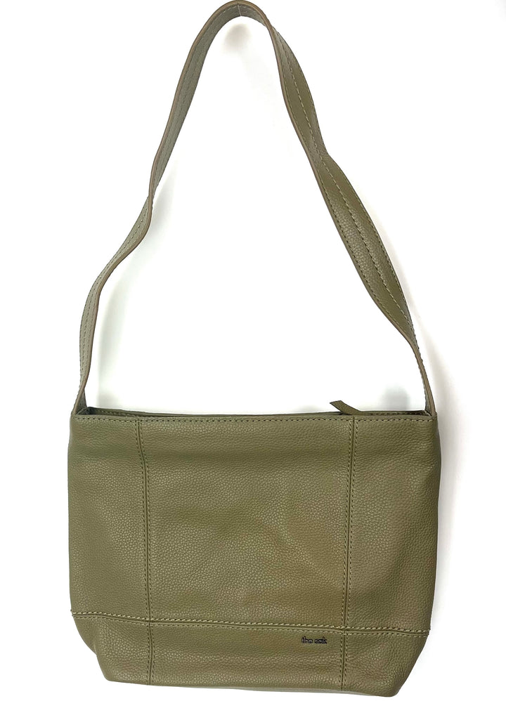Sage Green Leather Shoulder Bag