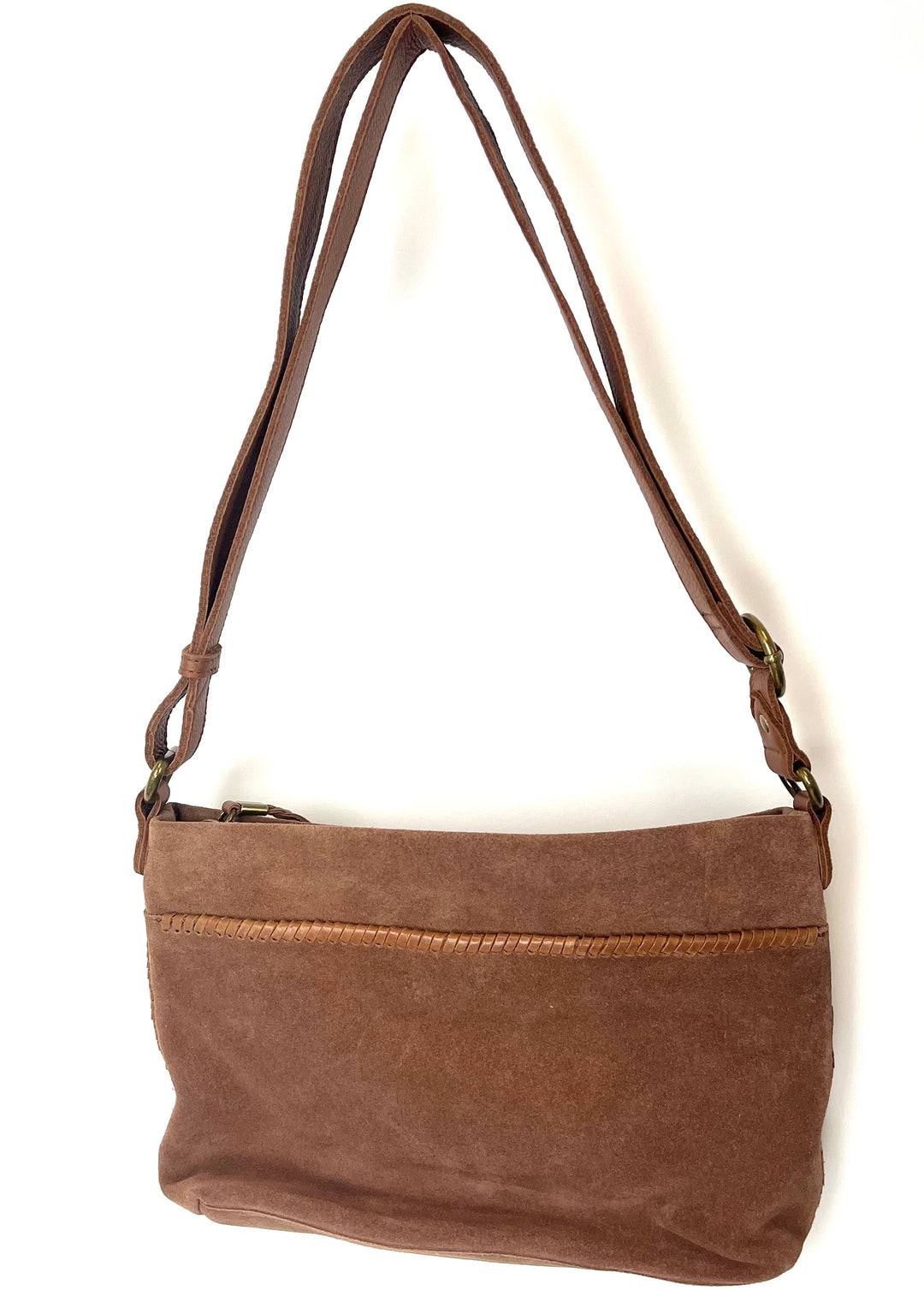 Tan Suede Shoulder Bag