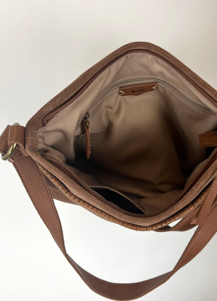 Tan Suede Shoulder Bag