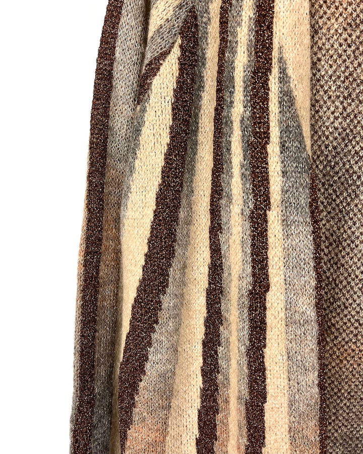 Tan Bronze and Gray Cardigan - Size 10/12