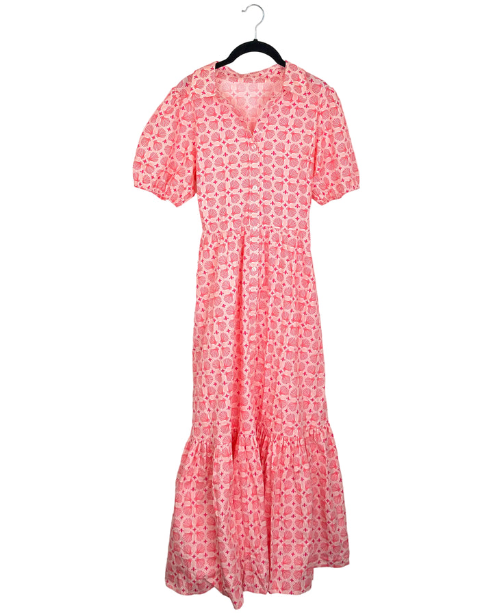 Pink Seashell Printed Dress - Size 2/4
