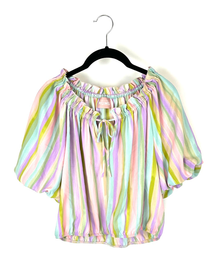 Pastel Striped Top - Size 2/4