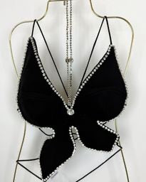 Rhinestone Butterfly Top - Size 2/4