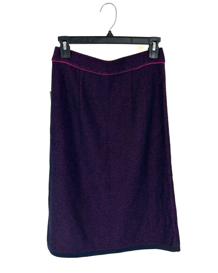 Black and Pink Pencil Skirt - Extra Small