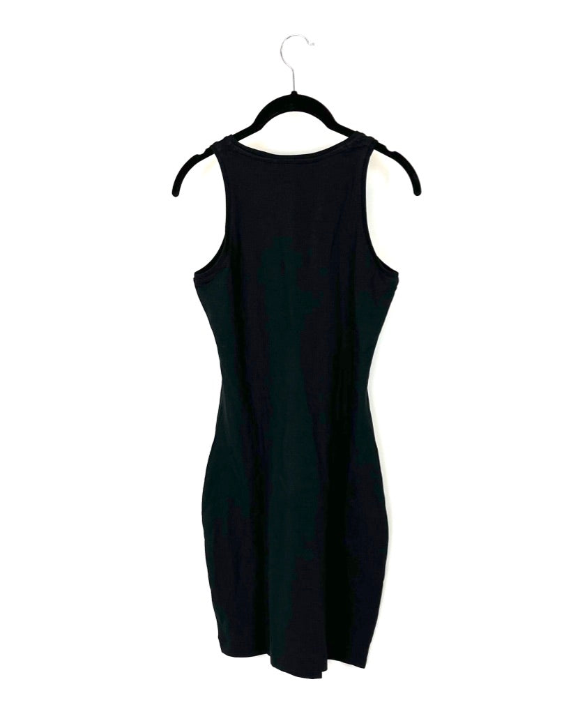Black Fitted Tank Dress - Small