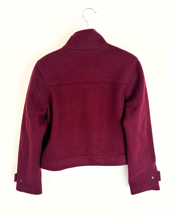 Burgundy Fleece Jacket - Size 2/4