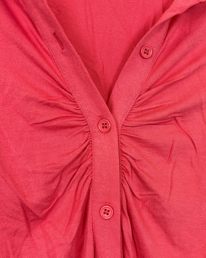 Pink Short Sleeve Button Down - Size 2/4