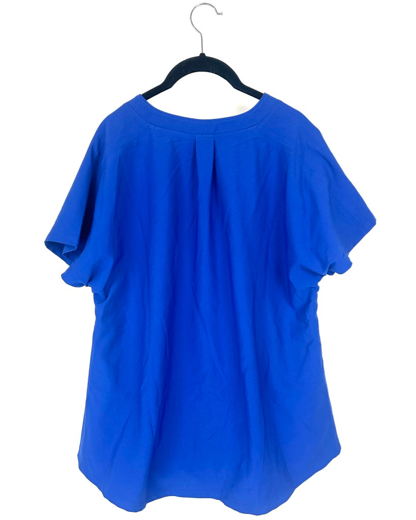Blue Scrub Top - Size 6/8