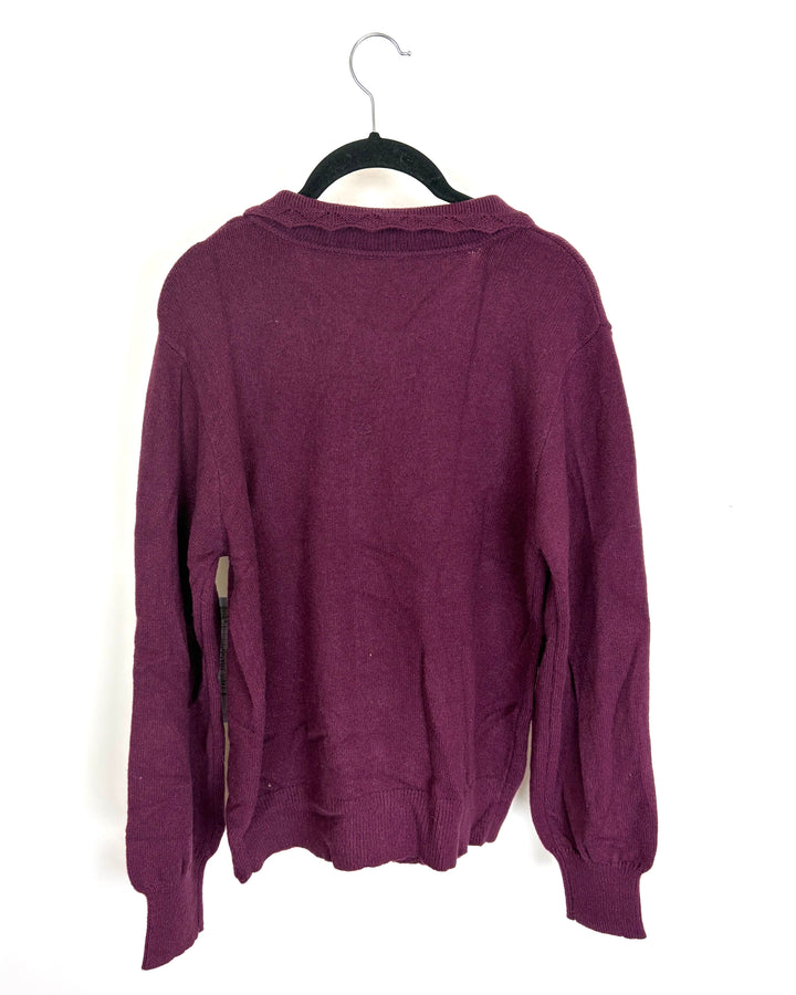 Mulberry Purple Button Down Sweater - Size 4/6