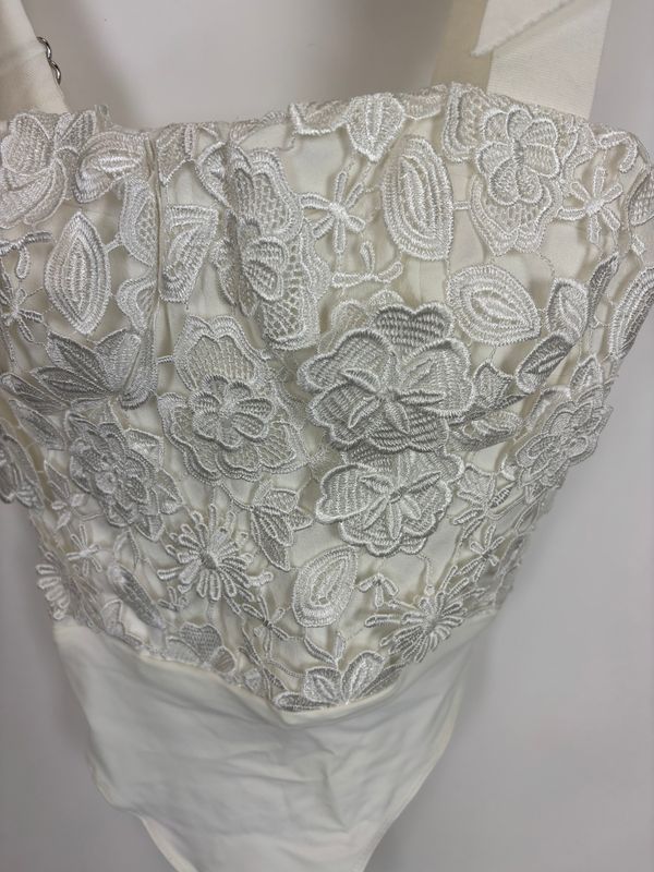Floral Knit Corset Body Suit - Size 0/2