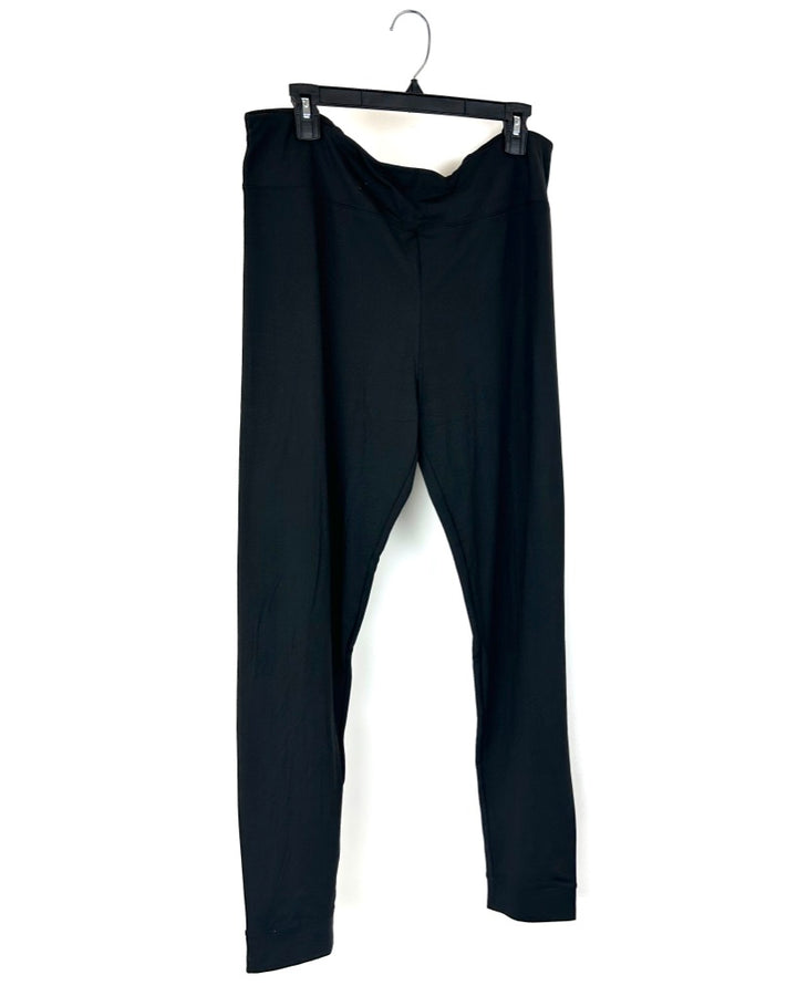 Black Stirrup Leggings - 1X
