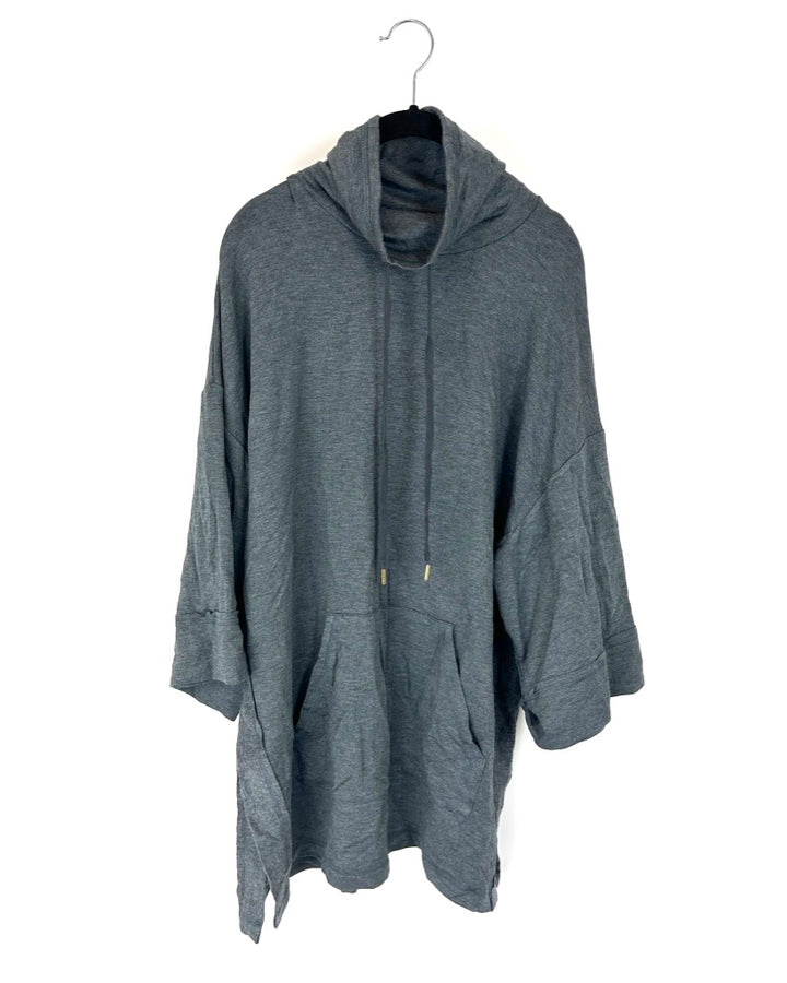 Grey Funnel Neck Lounge Top - Small / Medium