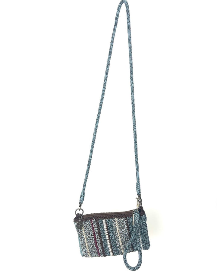 Blue Multicolor Crochet Crossbody / Wristlet