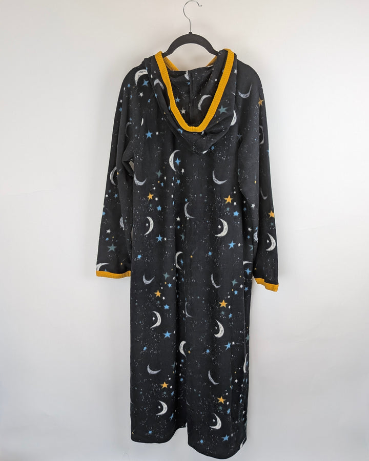 Black Hooded Lounge Dress - Medium