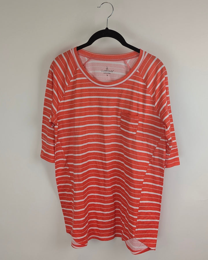 Orange Striped Pajama Top - Size 4/6