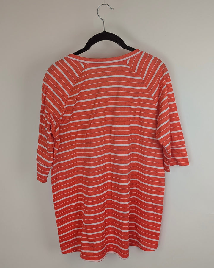 Orange Striped Pajama Top - Size 4/6
