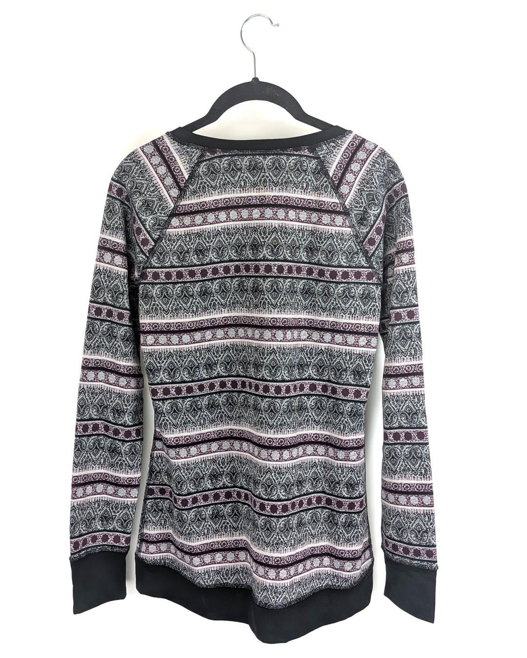 Long Sleeve Fleecewear Patterned Knit Pullover- Size 2/4