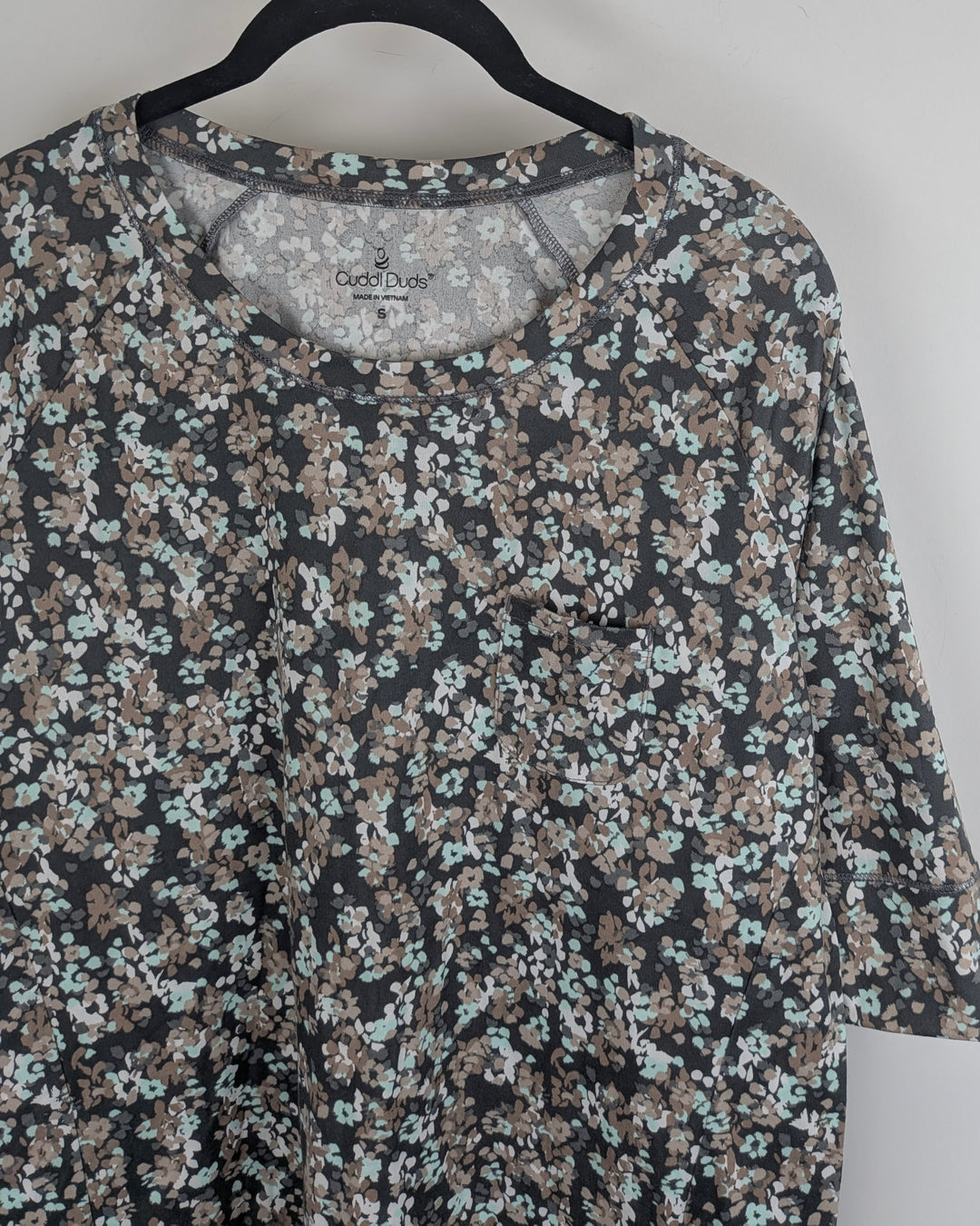 Brown Floral Pajama Top - Size 2/4