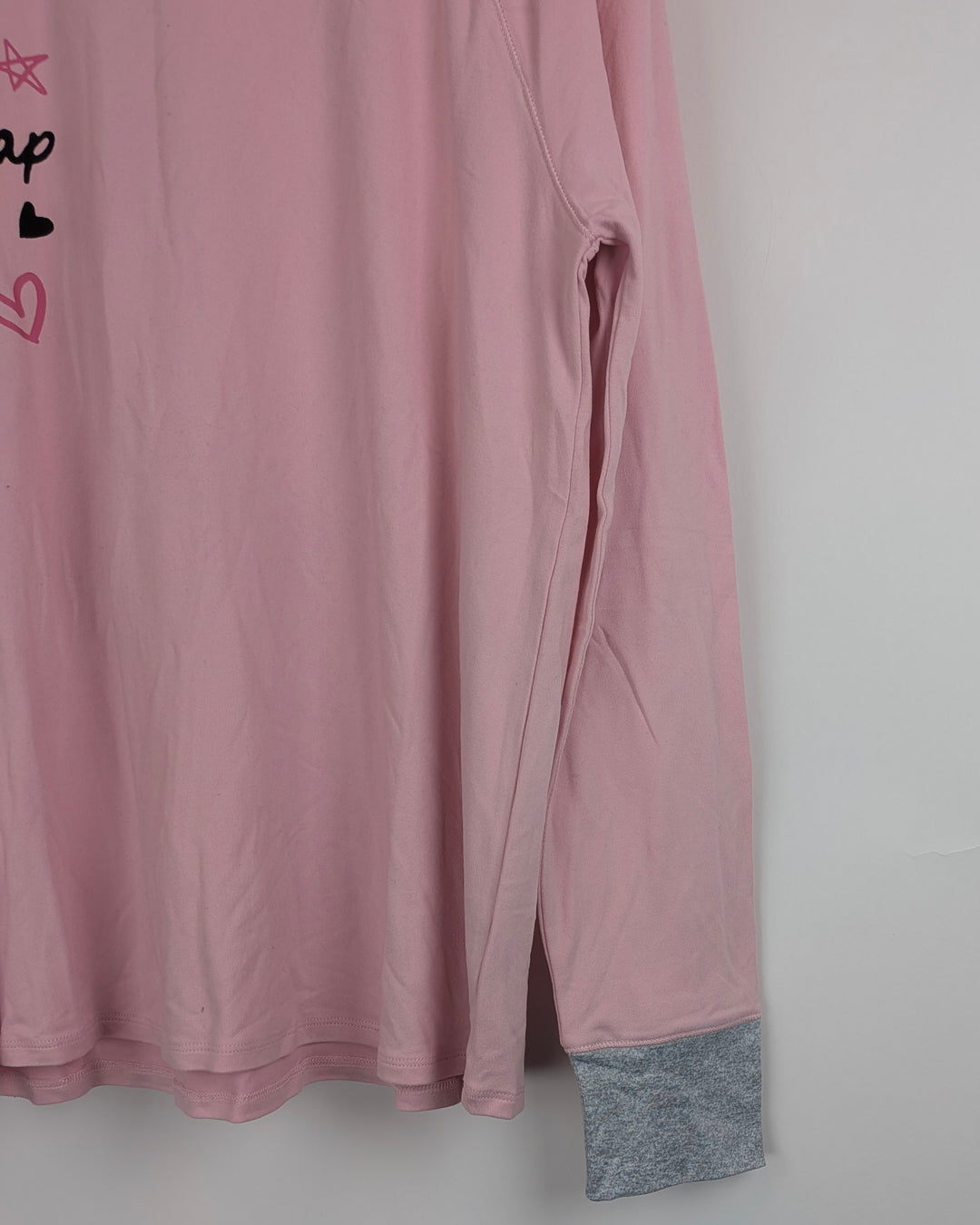 Light Pink Long-Sleeve Lounge Top - Extra Small