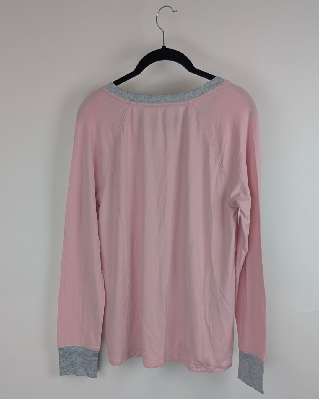 Light Pink Long-Sleeve Lounge Top - Extra Small