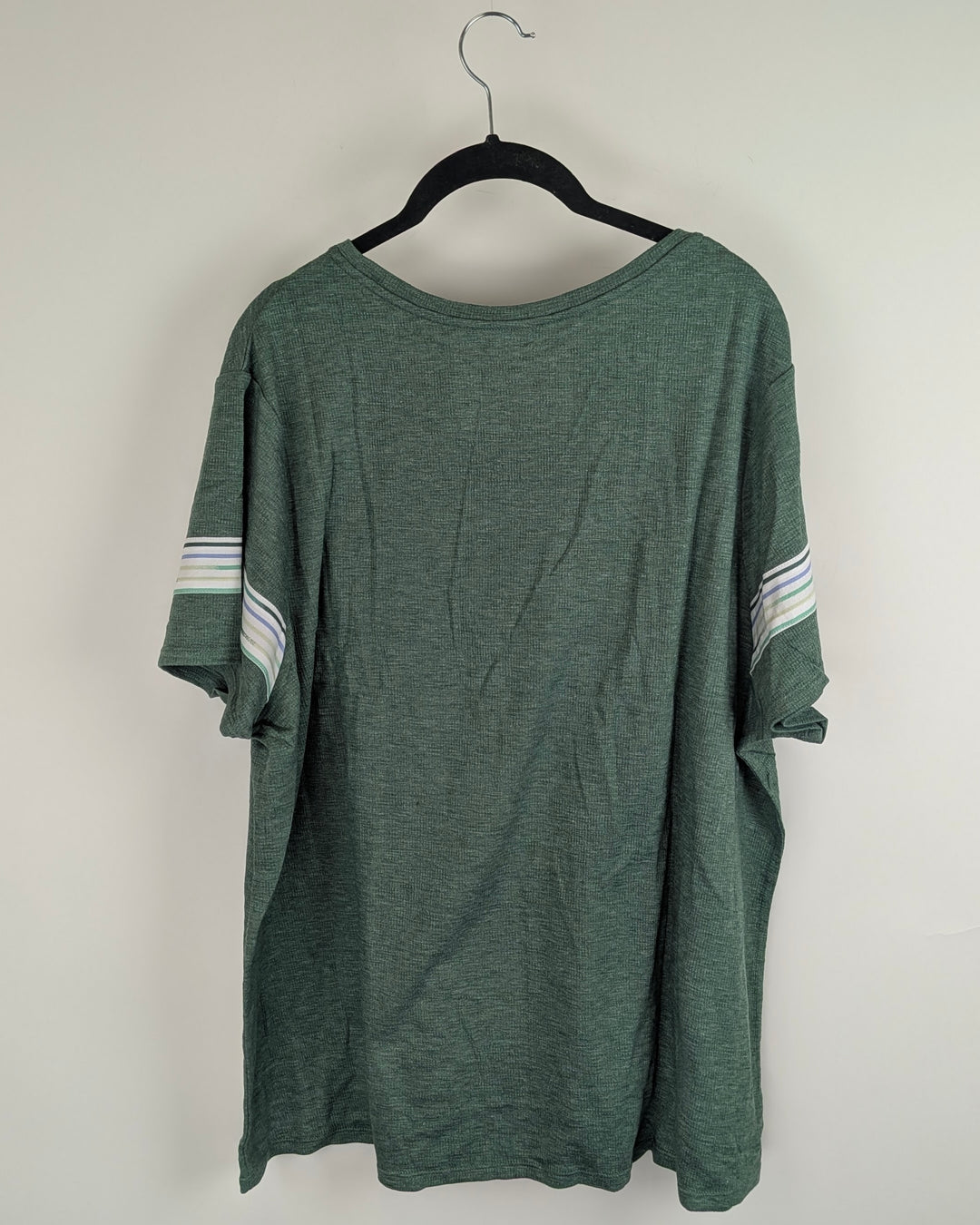 Green Striped Sleeve T-Shirt - Size 1X