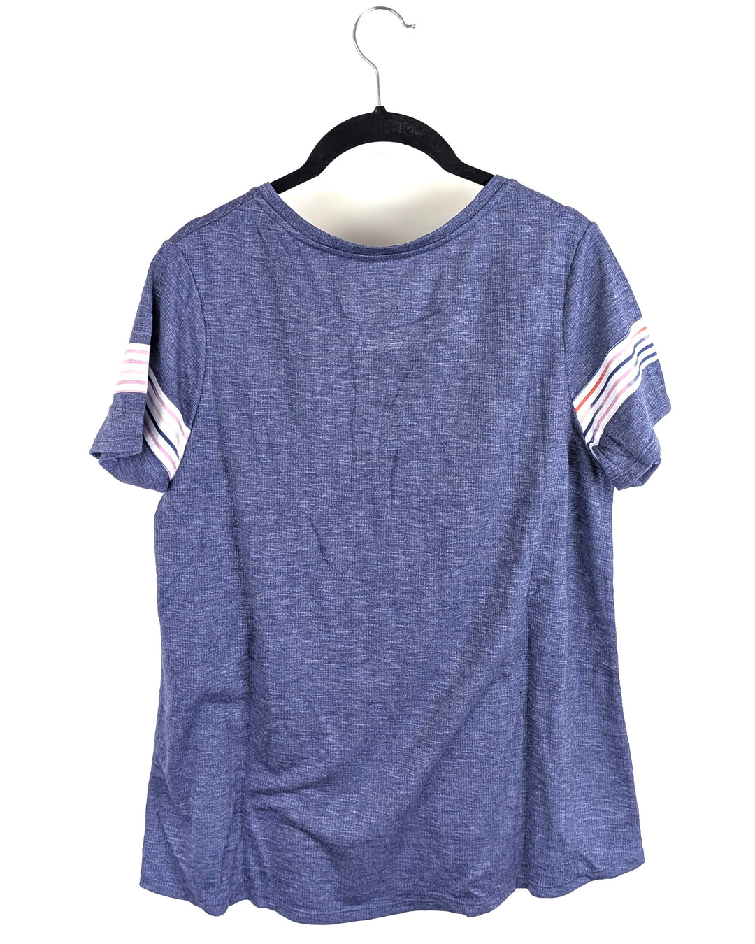 Purple Striped Sleeve T-Shirt - Size 2/4