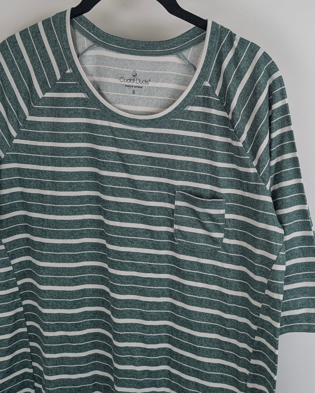 Green Striped Pajama Top - Size 4/6