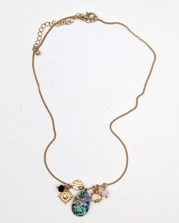 Mixed Charm Gold Chain Necklace