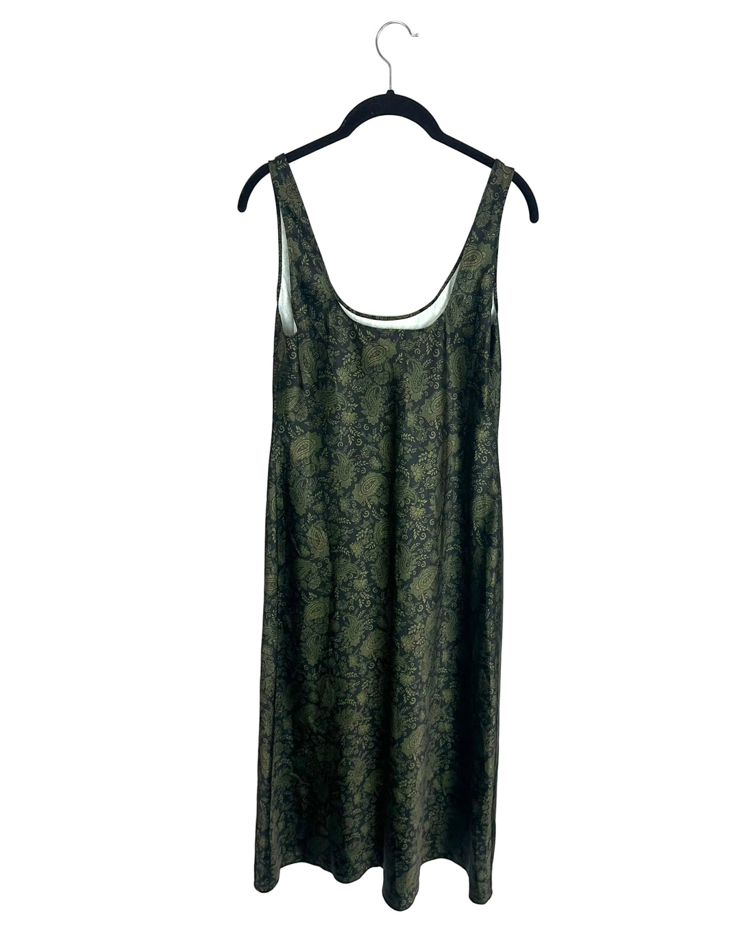 Dark Green Paisley Patterned Dress - Size 2/4