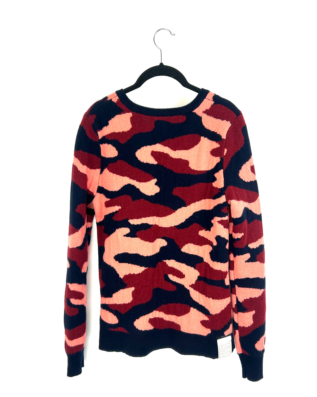 Pink And Navy Camouflage Sweater - Medium
