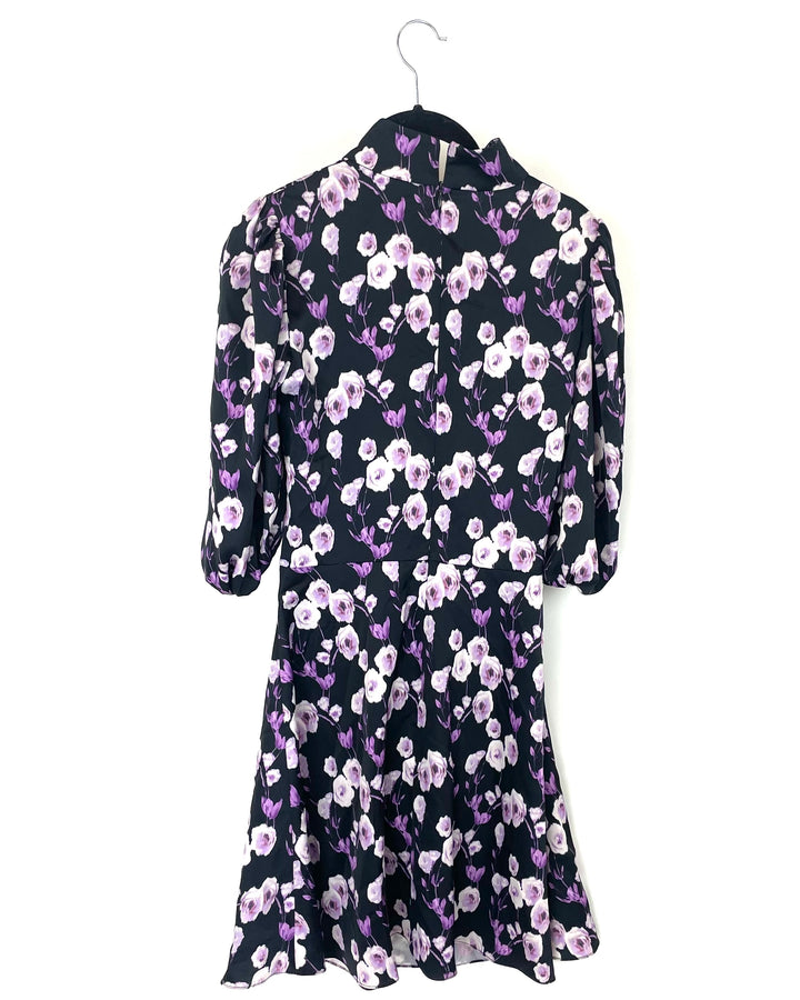 Purple Floral Dress - Size 4