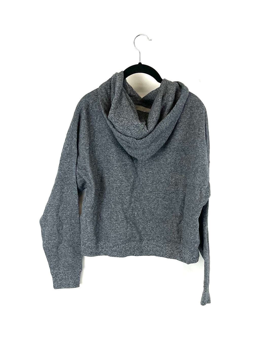 Cropped Heather Gray Hoodie - Small