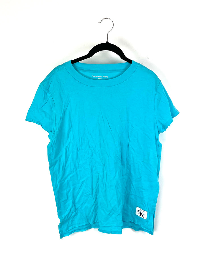 Light Blue Cap Sleeve T-Shirt - Small