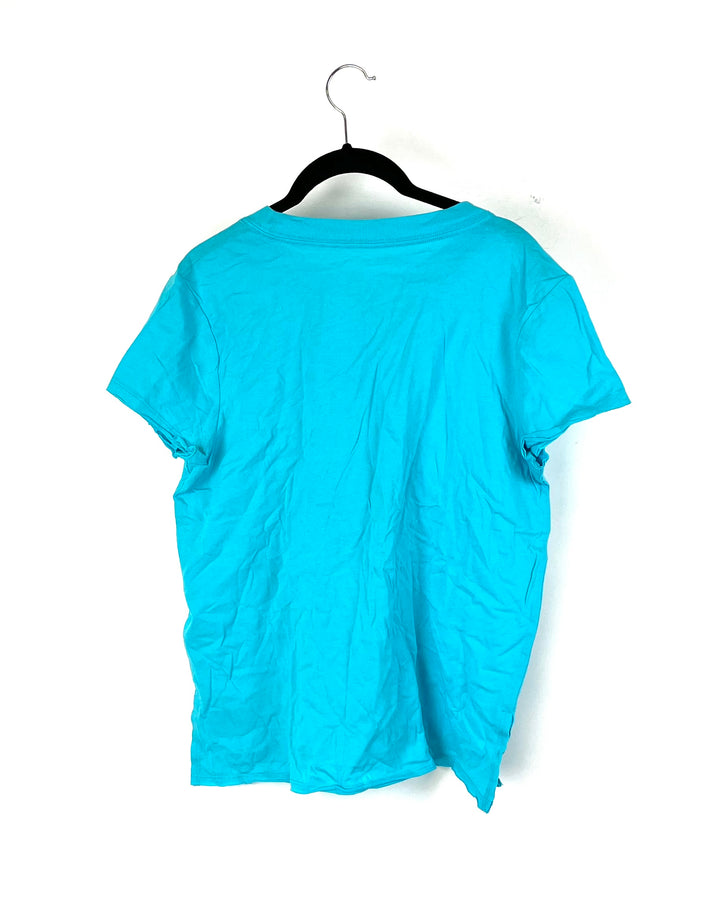 Light Blue Cap Sleeve T-Shirt - Small