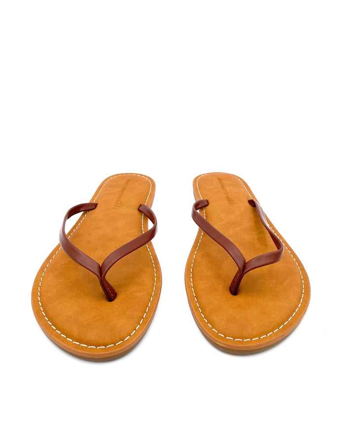 Brown Flip Flops - Size 7