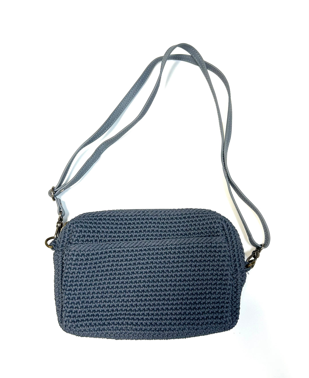 Light Blue Crochet Shoulder Bag