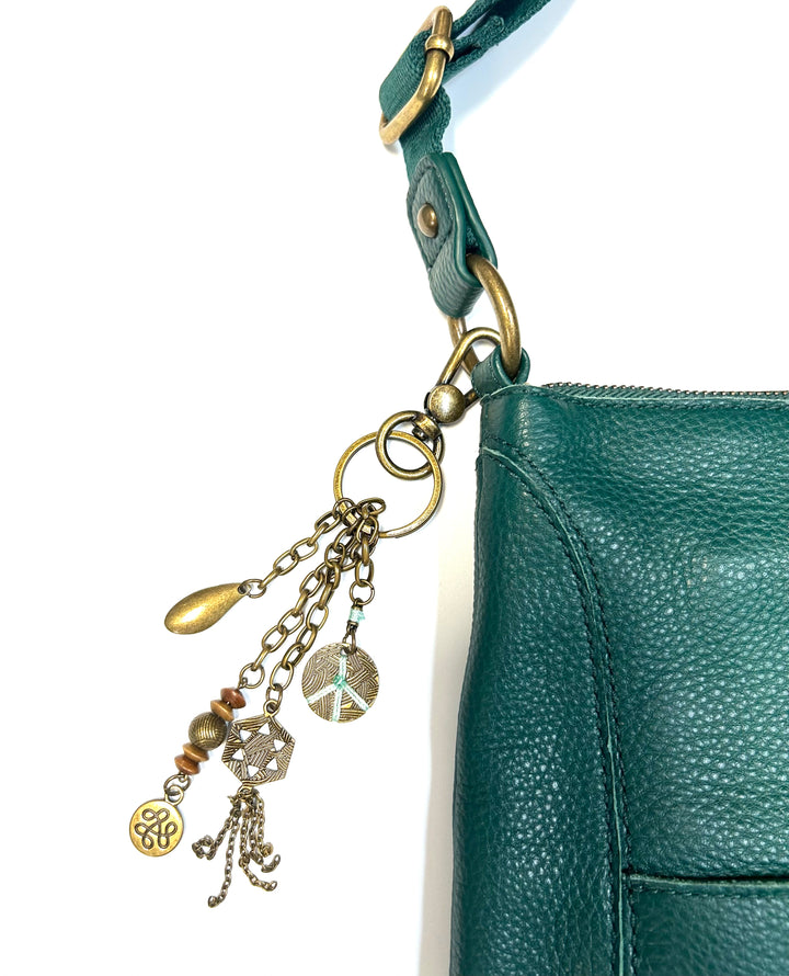 Forest Green Leather Crossbody Bag