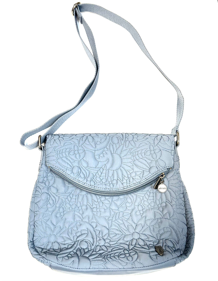 Slate Blue Floral Crossbody Bag